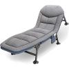 TopJia Folding Camping Beds with Mattress, Extra Wide Heavy Duty Sturdy Camp Bed for Adults, Portable Sleeping Cot for Travel Outdoor Office Indoor Fishing, 1774234 view 1