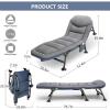 TopJia Folding Camping Beds with Mattress, Extra Wide Heavy Duty Sturdy Camp Bed for Adults, Portable Sleeping Cot for Travel Outdoor Office Indoor Fishing, 1774234 view 2