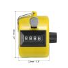 PATIKIL Clicker Counter, Handheld Tally Counter Mechanical 4-Digit Number Click Pitch Counter for Coaching Knitting, Golf, Lap, Fishing, Yellow view 2