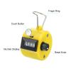 PATIKIL Clicker Counter, Handheld Tally Counter Mechanical 4-Digit Number Click Pitch Counter for Coaching Knitting, Golf, Lap, Fishing, Yellow view 3