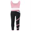 Huimingda Kid Girls 2 Piece Dance Outfits Sports Bra Crop Tank Top Athletic Leggings Set Gymnastics Tracksuit U Neck Pink 10 Years view 2