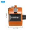PATIKIL Clicker Counter, 3 Pack Handheld Tally Counter Mechanical 4-Digit Number Click Pitch Counter for Coaching Knitting, Golf, Lap, Fishing, Orange view 2