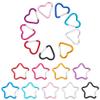 ANATTASOUL 18 PCS Heart Star Carabiner Clip Set Cute Aluminum Alloy Rock Carabiners 18 Styles Key Clasps for Outdoor Accessories Hiking Traveling Heart Shaped Gift 2 Inch view 1