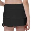 Girls Skirts Built in Shorts Athletic Tennis Skorts Flowy Toddler Girl Casual Fitness Yoga Running (Black, 14-15 Years) view 2
