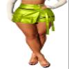 lovecarnation Women's Metallic Sexy Cargo Shorts Elastic High Waist Stretch Hotpants Rave Pants Party Clubwear G0659 Green S view 3