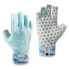 BASSDASH 3/4 Finger UPF 50+ Sun Gloves Breathable Anti-Slip Silicone Palm for Men Women Fishing Fingerless Cycling Running view 1