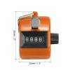PATIKIL Clicker Counter, Handheld Tally Counter Mechanical 4-Digit Number Click Pitch Counter for Coaching Knitting, Golf, Lap, Fishing, Orange view 2