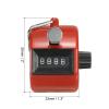 PATIKIL Clicker Counter, Handheld Tally Counter Mechanical 4-Digit Number Click Pitch Counter for Coaching Knitting, Golf, Lap, Fishing, Red view 2