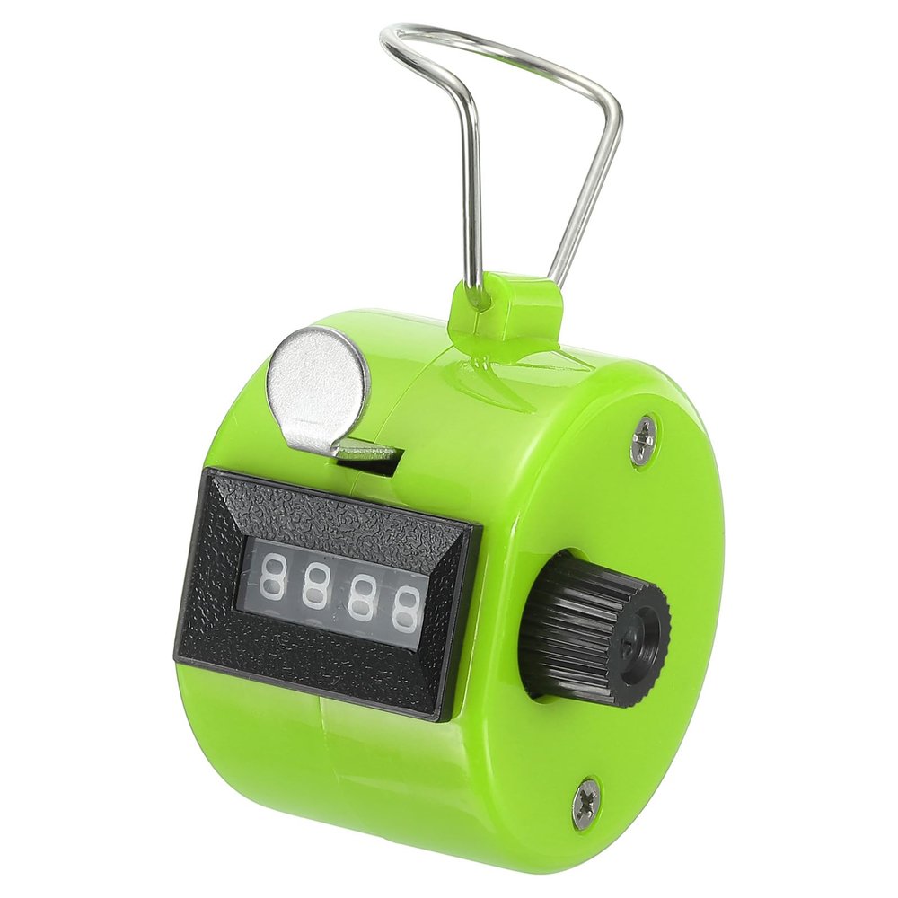 PATIKIL Clicker Counter, Handheld Tally Counter Mechanical 4-Digit Number Click Pitch Counter for Coaching Knitting, Golf, Lap, Fishing, Green