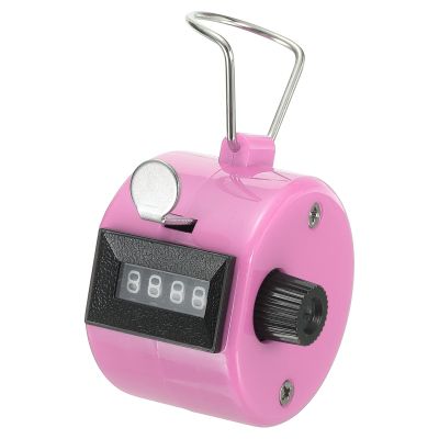 PATIKIL Clicker Counter,Handheld Tally Counter Mechanical 4-Digit Number Click Pitch Counter for Coaching Knitting, Golf, Lap, Fishing, Pink