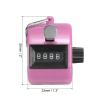 PATIKIL Clicker Counter,Handheld Tally Counter Mechanical 4-Digit Number Click Pitch Counter for Coaching Knitting, Golf, Lap, Fishing, Pink view 2
