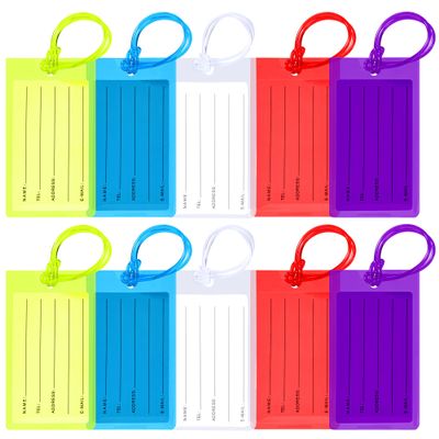 10 Pack Luggage Tags for Suitcases, Airplane Travel Essentials for Flying, International Travel Must Haves, and Luggage Accessories by Sodsay