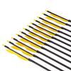 31" Carbon Hunting Arrows Archery Target Practice Arrows with 5" Turkey Feathers Spine 500 for Recurve Bow and Compound Bow(Pack of 12) (7.8MM Yellow) view 4