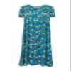 Akivide Women Short Sleeve Floral Print Flowy Maxi Dress Summer Casual Boho V Neck Beach Vacation Loose Long Tshirt Dress Plus Size view 3
