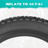 WEEROCK 20 Inch E Bike Tire Fat Bicycle Tire 20 X 3.0 Bike Tire 2 Pack Bicycle Tyre Folding Replacement Tire for 20 Inch Snow Bike Tricycle Electric Bike view 3