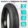 WEEROCK 20 Inch E Bike Tire Fat Bicycle Tire 20 X 3.0 Bike Tire 2 Pack Bicycle Tyre Folding Replacement Tire for 20 Inch Snow Bike Tricycle Electric Bike view 4