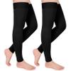 GODORIO 2Pairs 20-30mmHg Thigh High Compression Stockings, Footless Thigh High Compression Socks for Women, Medical Compression Stockings for Varicose Veins, Swelling, Teacher, DoctorBlack, 4XL view 1