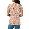 Psaytomey V Neck T Shirts for Women Loose Fit Corgi Dog Paw Print Short Sleeve Lightweight Womens T Shirts Blouses Tee Tops Oversized Women's Causal T Shirts view 2