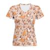 Psaytomey V Neck T Shirts for Women Loose Fit Corgi Dog Paw Print Short Sleeve Lightweight Womens T Shirts Blouses Tee Tops Oversized Women's Causal T Shirts view 3