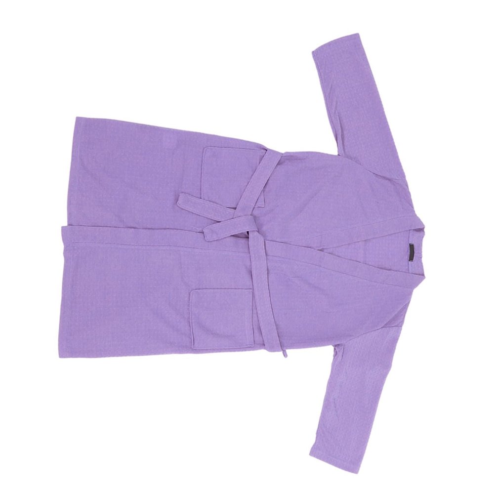 GALPADA Comfortable Waffle Bathrobe for Men Women Absorbent Spa Gown with Sleeves Cozy Long Robe Purple Xxxl for Relaxation