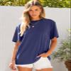 ANRABESS Womens Oversized T Shirts Short Sleeve Crewneck Tops Casual Loose Basic Tee Shirts 2026 Summer Outfits Trendy Clothes Navy Blue XX-Large view 2