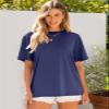 ANRABESS Womens Oversized T Shirts Short Sleeve Crewneck Tops Casual Loose Basic Tee Shirts 2026 Summer Outfits Trendy Clothes Navy Blue XX-Large view 3