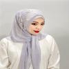 Azedssw Womens Turkish Beaded Floral Tassel Hijab Islamic Hijab Women Scarf Hijab Muslim Shawl Hijab view 2