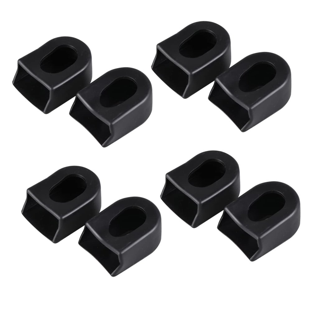 balacoo 8pcs Crankset Protective Case Crank Arm Protectors Bicycle Crankset Protectors Crank Cover Crank Boots Mountain Bike Crank Boots Crankset Case Punch Mitts Accessories Rope, 4X3.5CM, Black