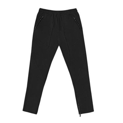 JEsilunmaMY Slim Cargo Joggers Pants for Men Drawstring Tactical Pants with Zipper Pockets Stretch Sweatpants Casual Trousers (Black,Medium)