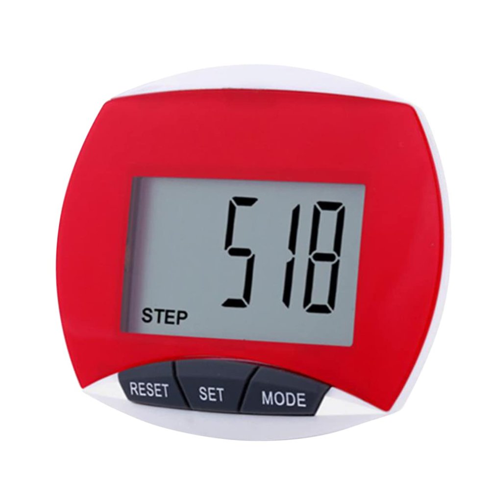 SUPVOX Multifunctional Pedometer Large Display and Easy to Use Fitness Tracker for Walking and Running Sports Accessory for Men and Women Red