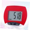 SUPVOX Multifunctional Pedometer Large Display and Easy to Use Fitness Tracker for Walking and Running Sports Accessory for Men and Women Red view 2