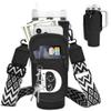 LOKASS for Stanley Cup Accessories 40 oz Water Bottle Carrier Bag with Phone Pocket for Stanley Tumbler Holder with Strap, Personalized Gifts with Floral Initial A-Z for Women/Girls/Stanley Cup Fans view 1