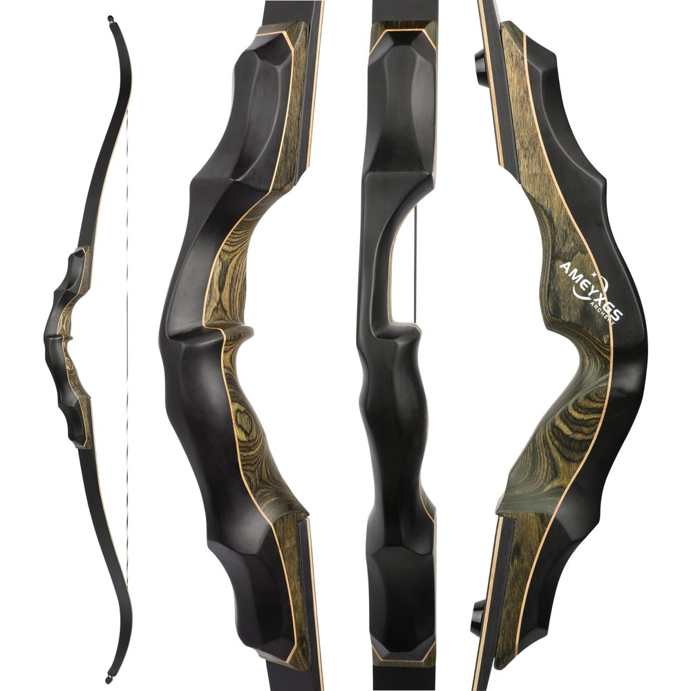 58" Takedown Recurve Bow for Hunting Archery Right Hand Traditional Bow for Beginner Adults 25-60 Lbs (Only Bow, 30 Lbs)