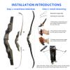 58" Takedown Recurve Bow for Hunting Archery Right Hand Traditional Bow for Beginner Adults 25-60 Lbs (Only Bow, 30 Lbs) view 4