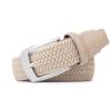 ayamoti Woven Elastic Braided Belts Womens Stretch Belt Limitless Adjust Multicolored Golf Belts for Man 1 3/8 Fashion Casual (Beige, XL) view 2