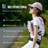 ICE FLAME Hydration Backpack Vest, 5L Multifunctional Outdoor Running Backpack fit 6.8 Inches Phone for Marathon Training, Hiking, Trail and Walking (Pink 1.5L Bladder) view 2