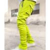 JEsilunmaMY Slim Cargo Joggers Pants for Men Drawstring Tactical Pants with Zipper Pockets Stretch Sweatpants Casual Trousers (Yellow,X-Large) view 3