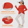 Blingfit tee Shirts for Women Long Sleeve Womens Active Tops with Thumb Hole and Watch Hole Womens Athletic Tops UPF 50+ Sun Shirt Rose XL view 4
