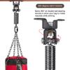 BeneLabel Heavy Duty Punching Bag Ceiling Hanger with Chain & Spring 275 LB Capacity 360 Rotation Heavy Bag Ceiling Mount for Boxing Bags with 4 Carabiners. view 3