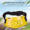 VGEBY Fishing Rod Belt, High Strength Adjustable Boat Rock Fishing Rod Pole Holder Fish Tackle Accessories (Yellow view 2
