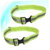 balacoo 2 Pcs Reflective Belt for Night Running Green Reflector Belt Night Reflective Belt Elastic Belt Reflective Waistband for Cycling Safety Reflective Belt Reflective Waist Belt Riding, Medium view 2