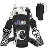 LOKASS for Stanley Cup Accessories 40 oz Water Bottle Carrier Bag with Phone Pocket for Stanley Tumbler Holder with Strap, Personalized Gifts with Floral Initial A-Z for Women/Girls/Stanley Cup Fans view 1