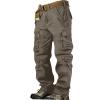 GOKKILRW Men's Tactical Cargo Pants Military Utility Water Resistant Ripstop Combat Work Cargo Pants, Lightweight Athletic Outdoor Fishing Hiking Joggers Brown view 1
