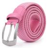 ayamoti Woven Elastic Braided Belts Womens Stretch Belt Limitless Adjust Multicolored Golf Belts for Man 1 3/8 Fashion Casual (Pink, L) view 1