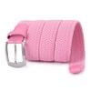 ayamoti Woven Elastic Braided Belts Womens Stretch Belt Limitless Adjust Multicolored Golf Belts for Man 1 3/8 Fashion Casual (Pink, L) view 2