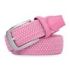 ayamoti Woven Elastic Braided Belts Womens Stretch Belt Limitless Adjust Multicolored Golf Belts for Man 1 3/8 Fashion Casual (Pink, L) view 3