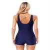 Eandarui Women One Piece Athletic Swimsuit Sleeveless Boyleg Sports Swimwear Surfing Swimming Bathing Suits Navy Blue Medium view 4