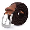 ayamoti Woven Elastic Braided Belts Womens Stretch Belt Limitless Adjust Multicolored Golf Belts for Man 1 3/8 Fashion Casual (Brown, L) view 1