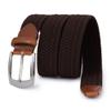 ayamoti Woven Elastic Braided Belts Womens Stretch Belt Limitless Adjust Multicolored Golf Belts for Man 1 3/8 Fashion Casual (Brown, L) view 2