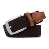 ayamoti Woven Elastic Braided Belts Womens Stretch Belt Limitless Adjust Multicolored Golf Belts for Man 1 3/8 Fashion Casual (Brown, L) view 3